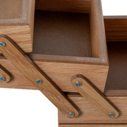 Costurero tipo acordeon roble