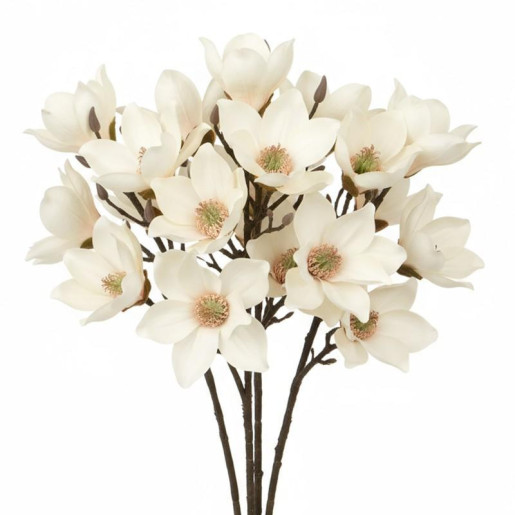 Set 6 Set 6 flores artificiales crema
