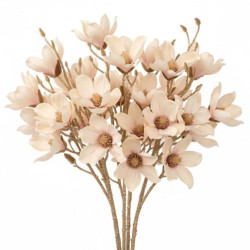 Set 6 flores artificiales rosa