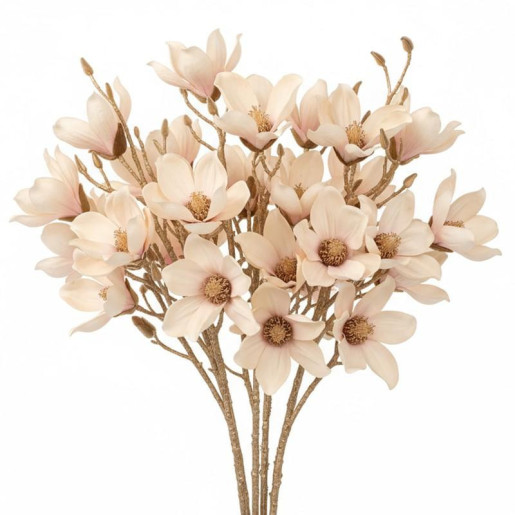 Set 6 flores artificiales rosa