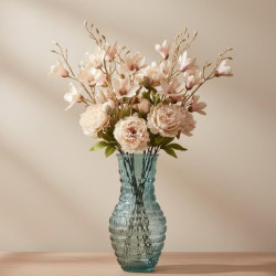 Set 6 flores artificiales rosa