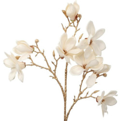 Set 6 flores artificiales crema