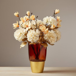 Set 6 flores artificiales amarillas