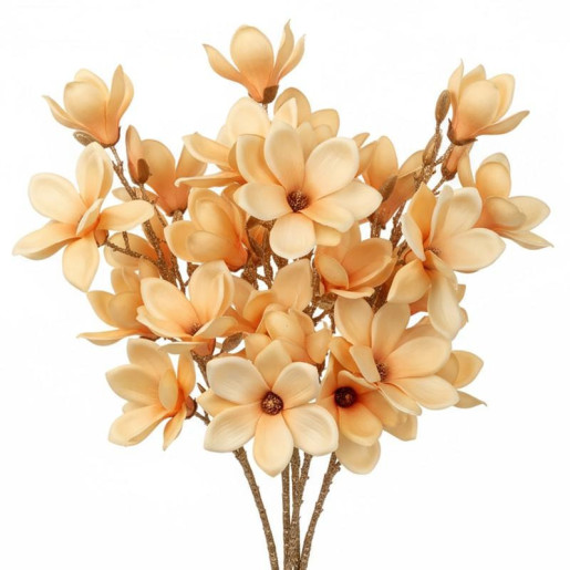 Set 6 flores artificiales amarillas