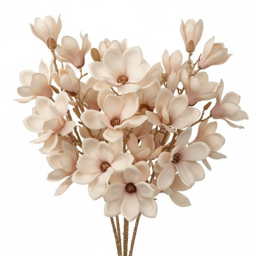 Set 6 flores artificiales rosa