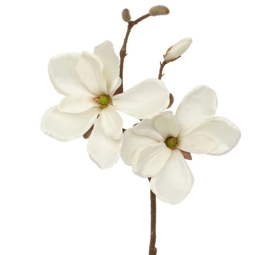 Set 12 flores artificiales crema