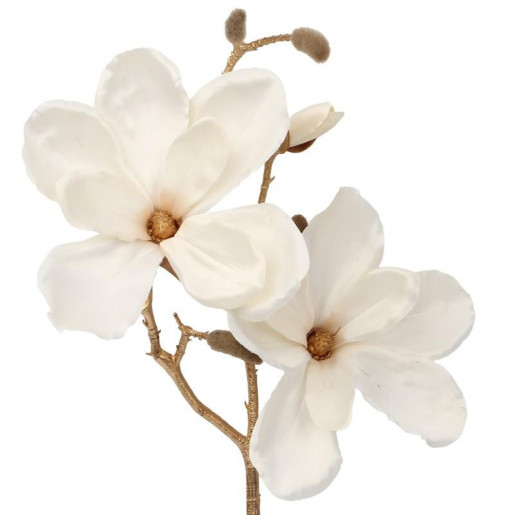 Set 12 flores artificiales crema