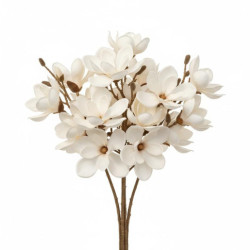 Set 12 flores artificiales crema