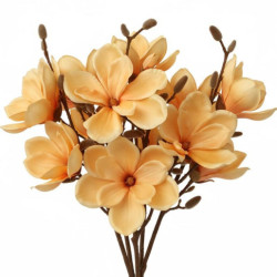 Set 12 flores artificiales amarillas