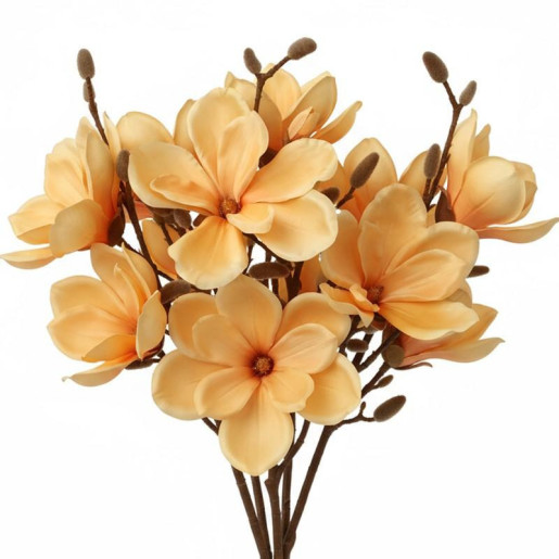 Set 12 flores artificiales amarillas