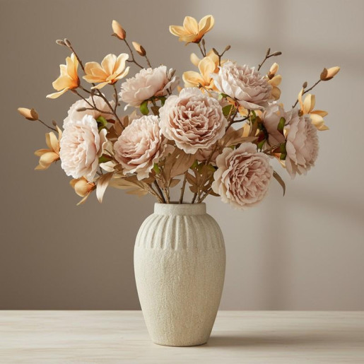 Set 12 flores artificiales amarillas