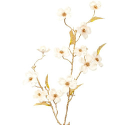 Set 12 flores artificiales crema