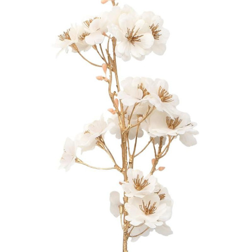 Set 12 flores artificiales crema