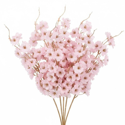 Set 12 flores artificiales rosa