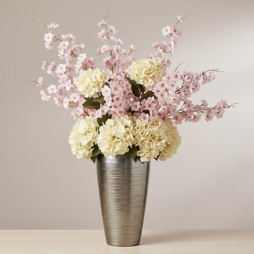 Set 12 flores artificiales rosa