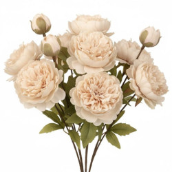 Set 12 flores artificiales rosa