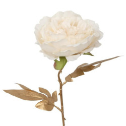 Set 12 flores artificiales crema