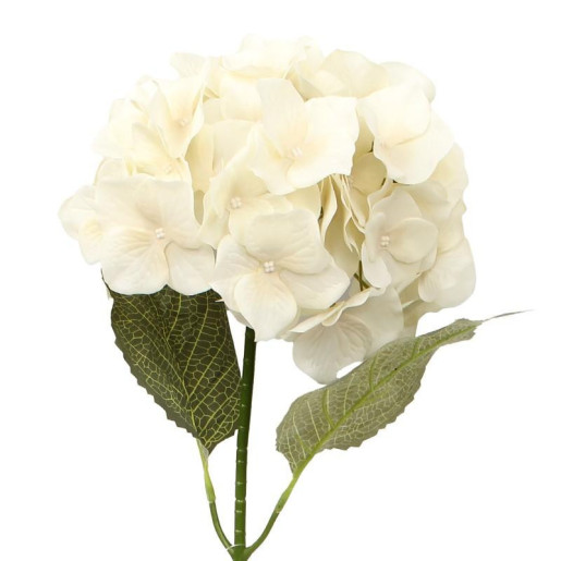 Set 12 flores artificiales crema