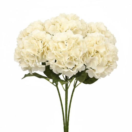 Set 12 flores artificiales crema