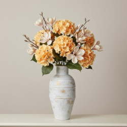 Set 12 flores artificiales amarillas