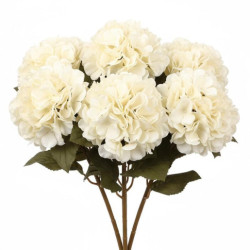 Set 6 flores artificiales crema