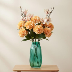 Set 12 flores artificiales amarillas