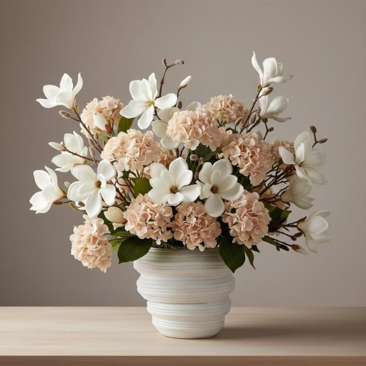 Set 12 flores artificiales rosa