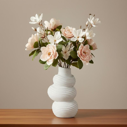 Set 12 flores artificiales rosa