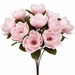 Set 12 flores artificiales fucsia