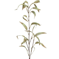 Set 12 flores artificiales verde palido