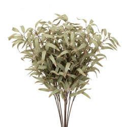 Set 12 flores artificiales verde palido