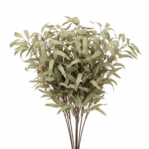 Set 12 flores artificiales verde palido