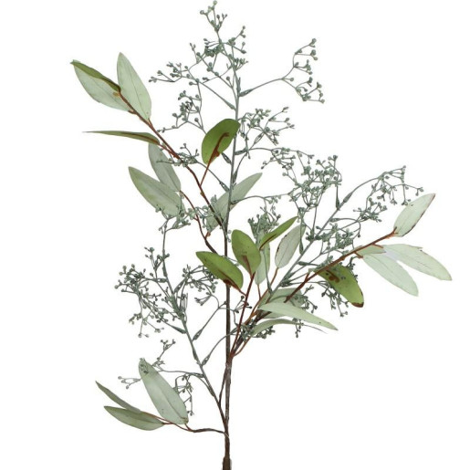 Set 12 flores artificiales verde palido