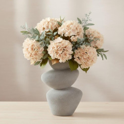 Set 12 flores artificiales verde palido