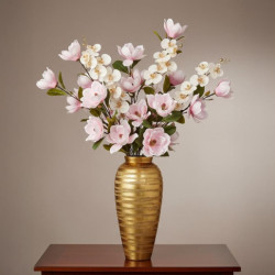 Set 12 flores artificiales crema