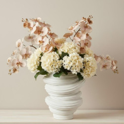 Set 12 flores artificiales  rosa