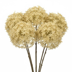 Set 12 flores artificiales crema