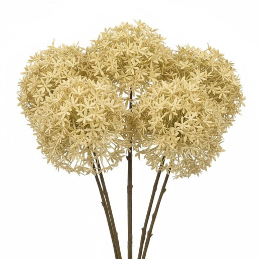 Set 12 flores artificiales crema