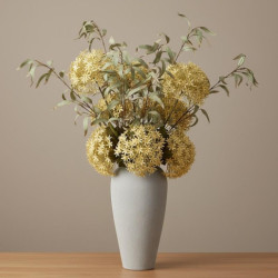 Set 12 flores artificiales crema