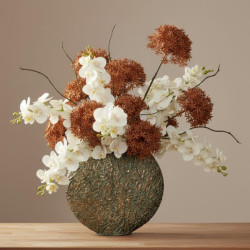 Set 12 flores artificiales rosa