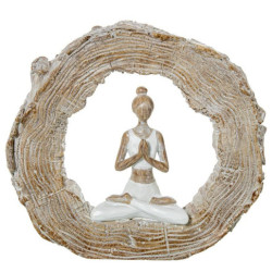 Figura mujer yoga blanco y natural