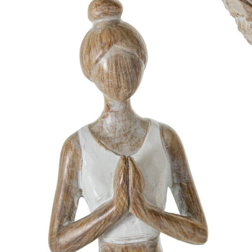 Figura mujer yoga blanco y natural