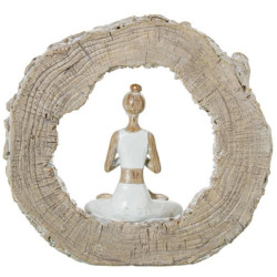 Figura mujer yoga blanco y natural