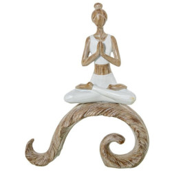 Figura mujer yoga blanco y natural
