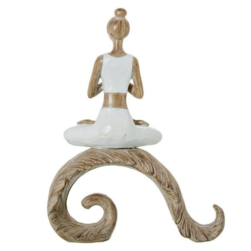 Figura mujer yoga blanco y natural