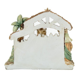 Misterio nacimiento belen blanco, beige y marron