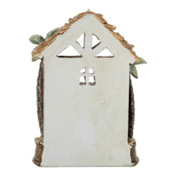 Misterio nacimiento belen blanco, beige y marron