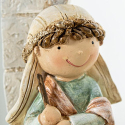 Misterio nacimiento belen blanco, beige y verde