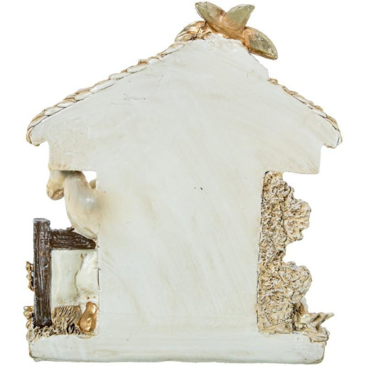 Misterio nacimiento belen blanco y beige
