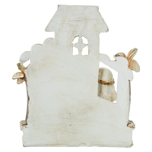 Misterio nacimiento belen blanco, beige y dorado